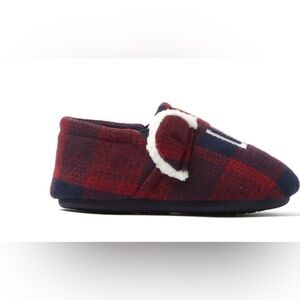 Dearfoams Unisex Kids Red‎ and Blue Plaid Slippers! New!